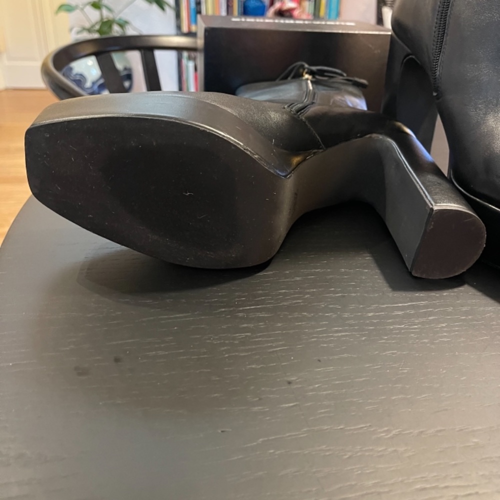 Worn Literally One Time Platform Leather Boot Fro… - image 5